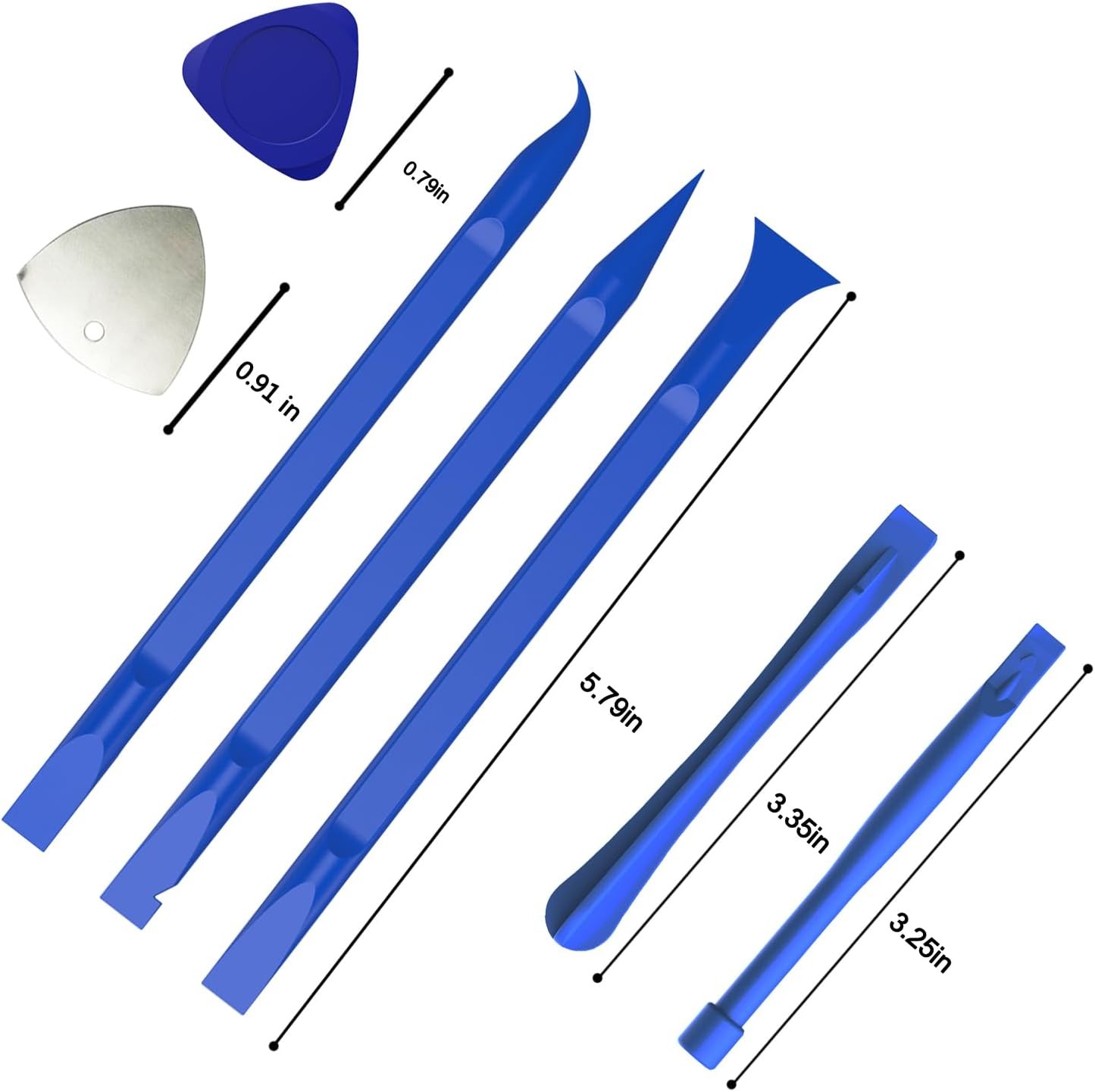 10pcs Plastic Spudgers + 2 Metal Triangular Pry Bar Set for iPad, Laptop, iPhone