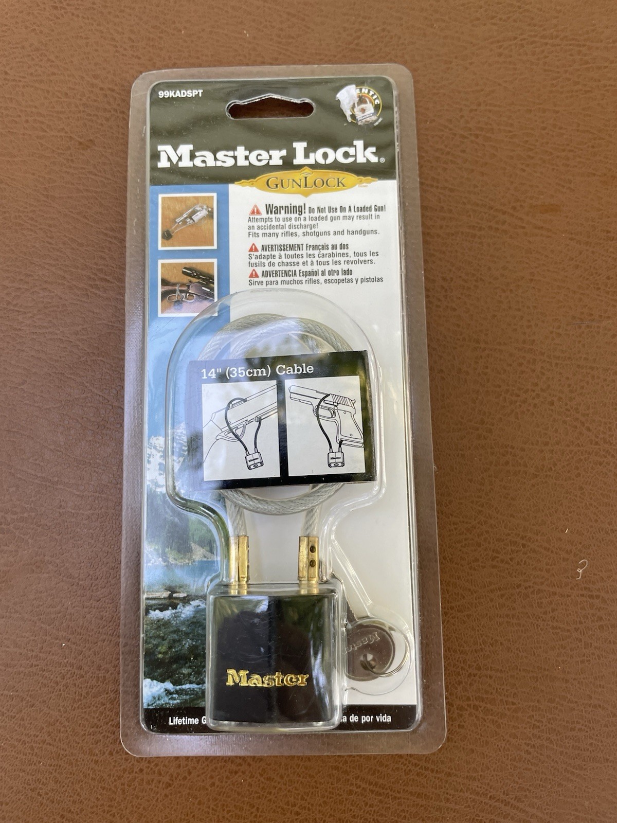 Master Lock 99KADSPT Cable Gun Lock, NEW/SEALED IN PACKAGE
