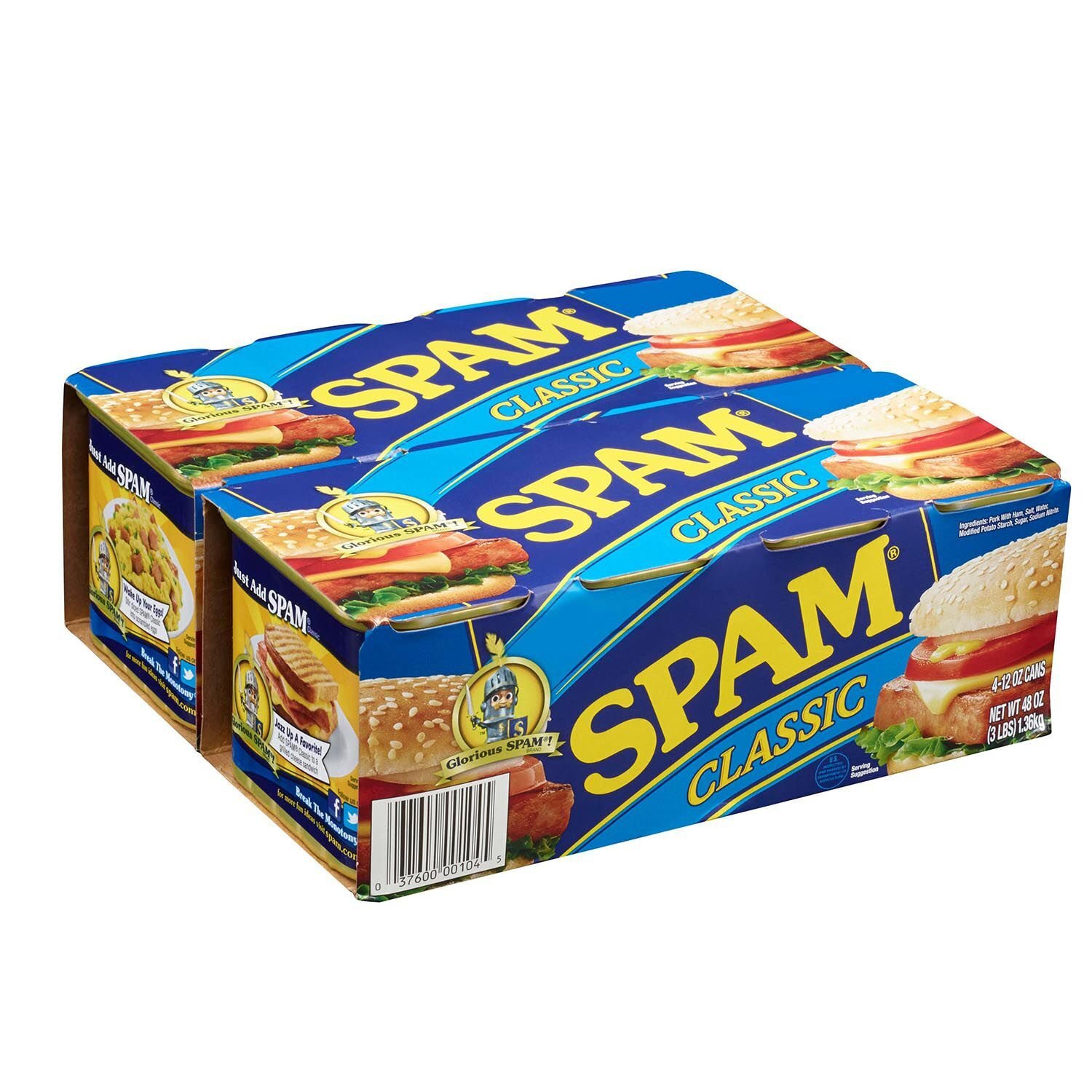 Spam Classic, 12 Ounce (Pack of 8)