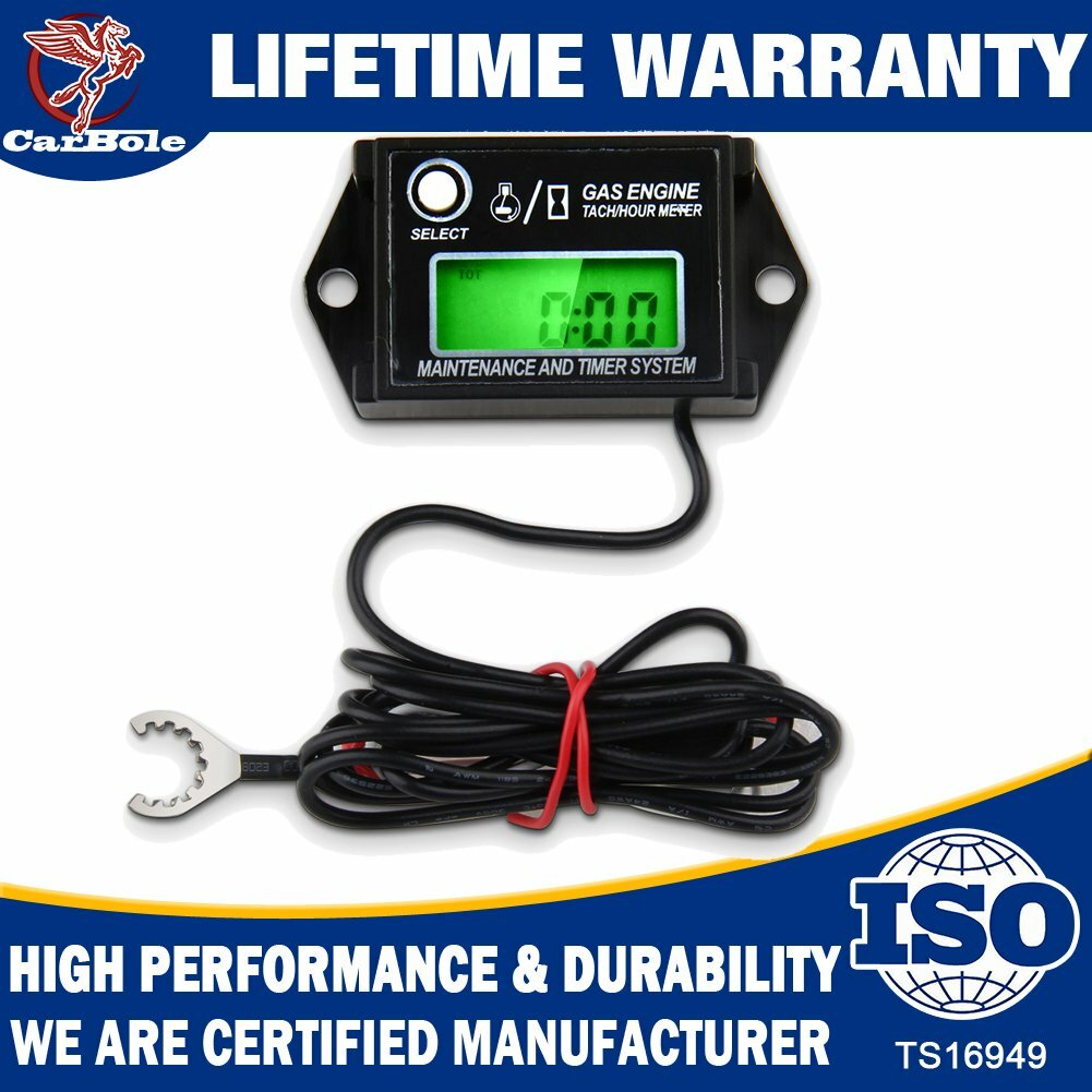 New Tiny Tach Digital Mini Hour Meter Tachometer Job Timer Adjustable Resettable