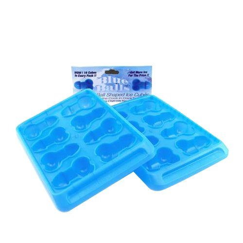 Bachelorette Party Blue Balls Penis Ice Cube Tray Fun Mold Gag Gift - 2 Pack