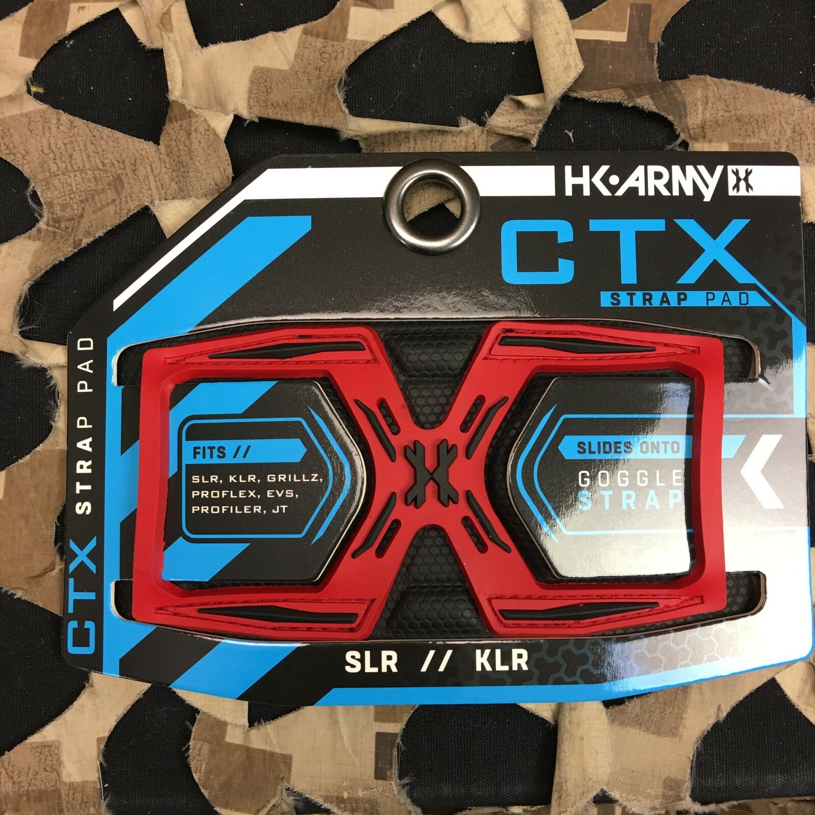 New HK Army Universal CTX Goggle Strap Pad - Red/Black