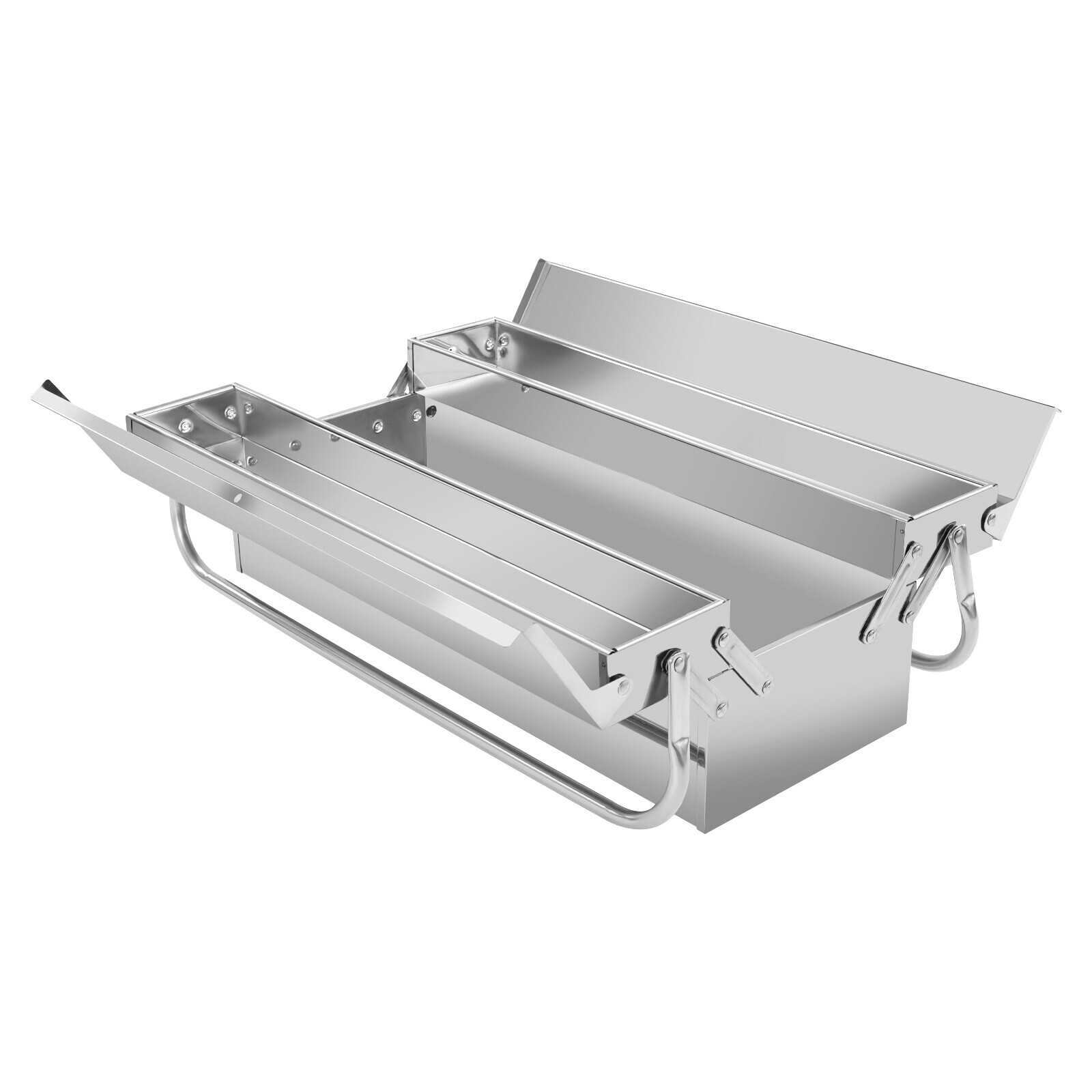 Tool Storage Box, Folding Tool Box, 2-Layer Multi-Function Tool Organizer
