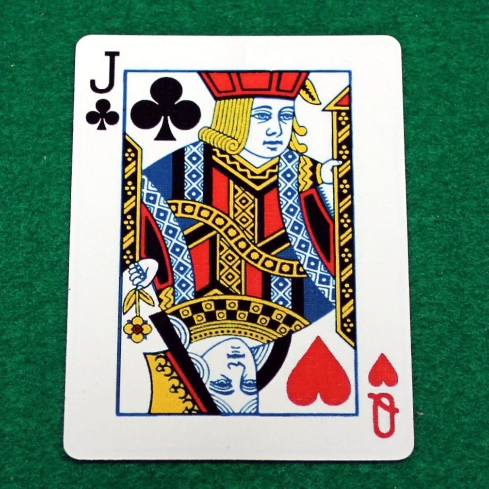 Jack of Clubs / Queen of Hearts - Mashup, Bicycle Printed Gaff Card, Red