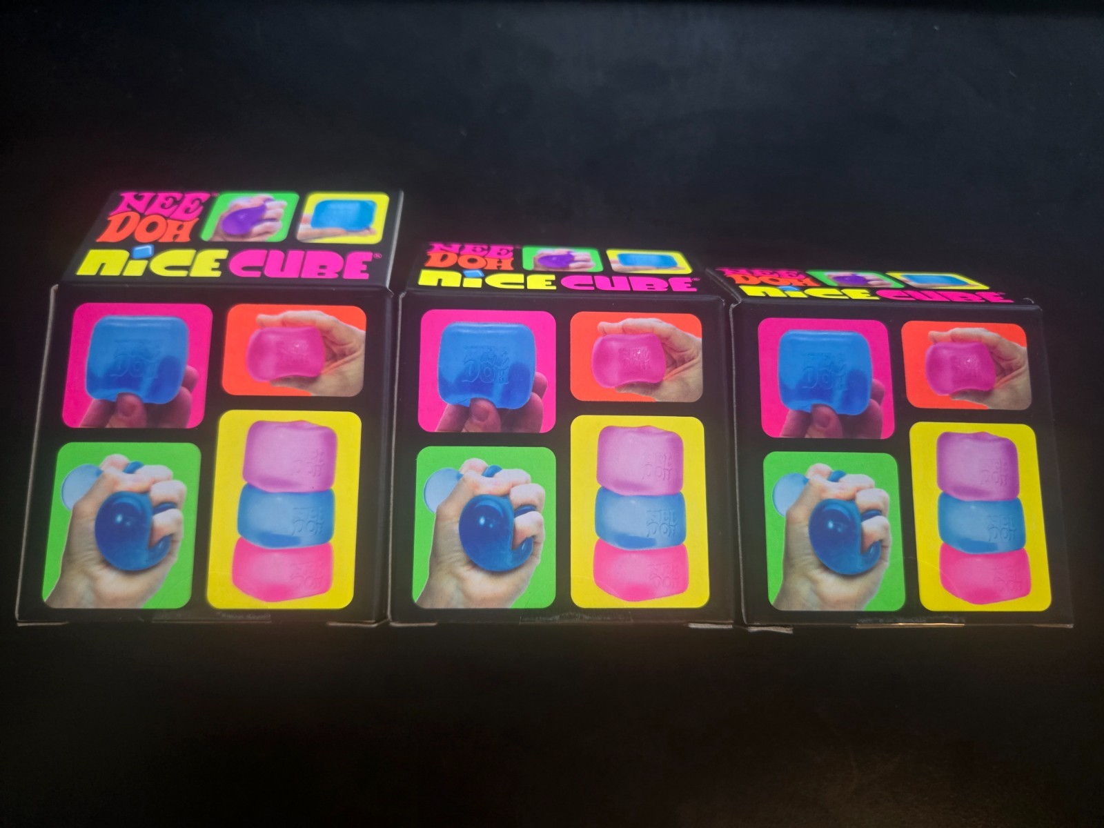 NeeDoh Nice Cube / Fuzz Ball / Color Change Squish Toy (You Pick Variation)