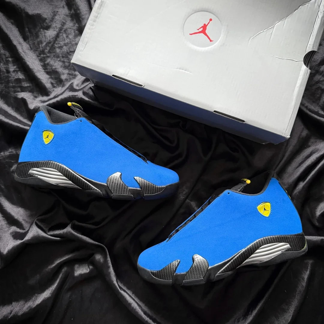 (MEN) Jordan 14 Retro Blue Ferrari Size US 7-12