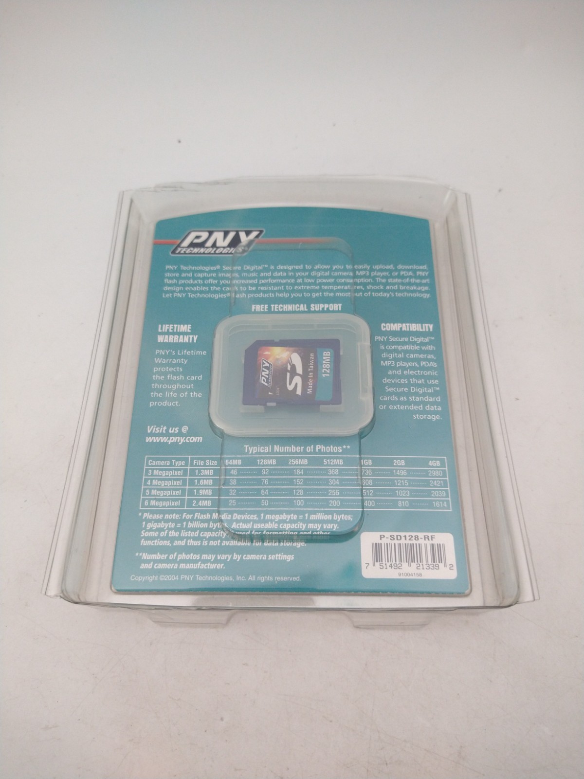 PNY 128MB SD Genuine Camera Memory Card | NEW, SEALED