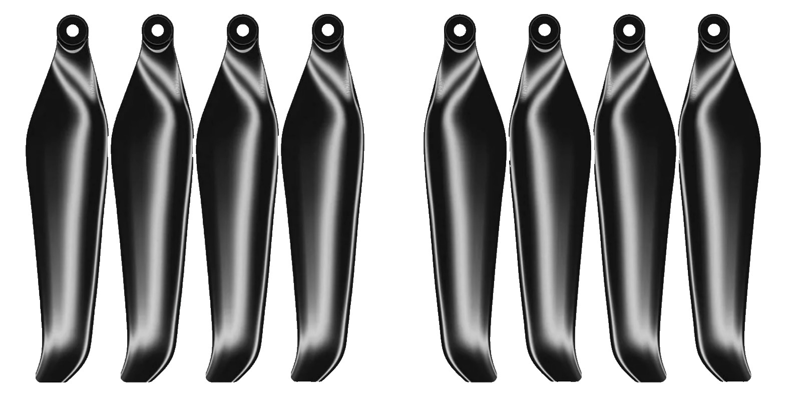 Master Airscrew Stealth Propellers for DJI Mini 3 Pro & Mini 4 Pro - Black, 4 Pr