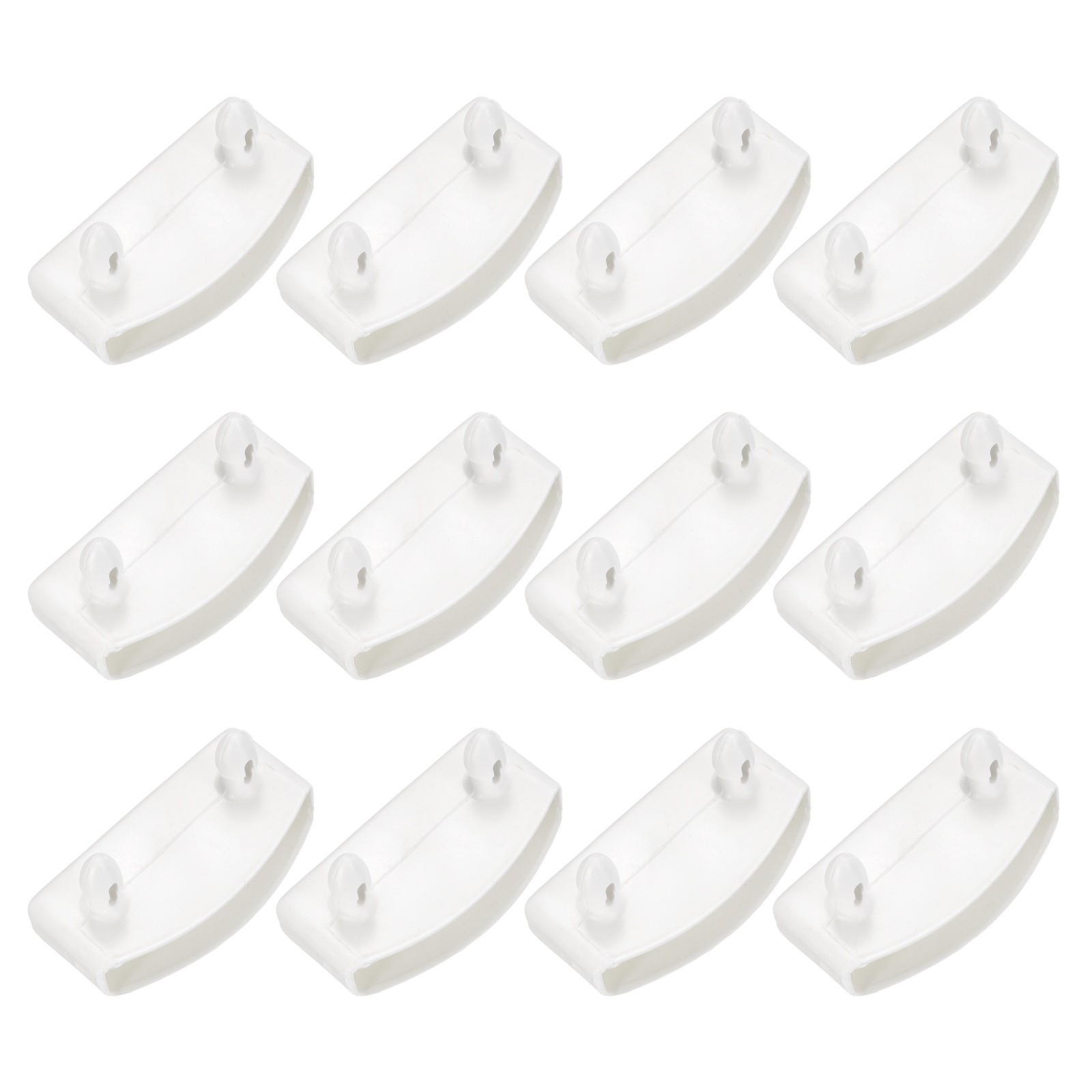12 Pcs 55mm x 9mm Plastic Bed Slat End Caps Replacement Holders, White