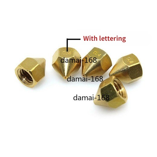 5pcs Nozzle Fit for TierTime UP 3D printer accessories with 1.75/0.4mm Copper