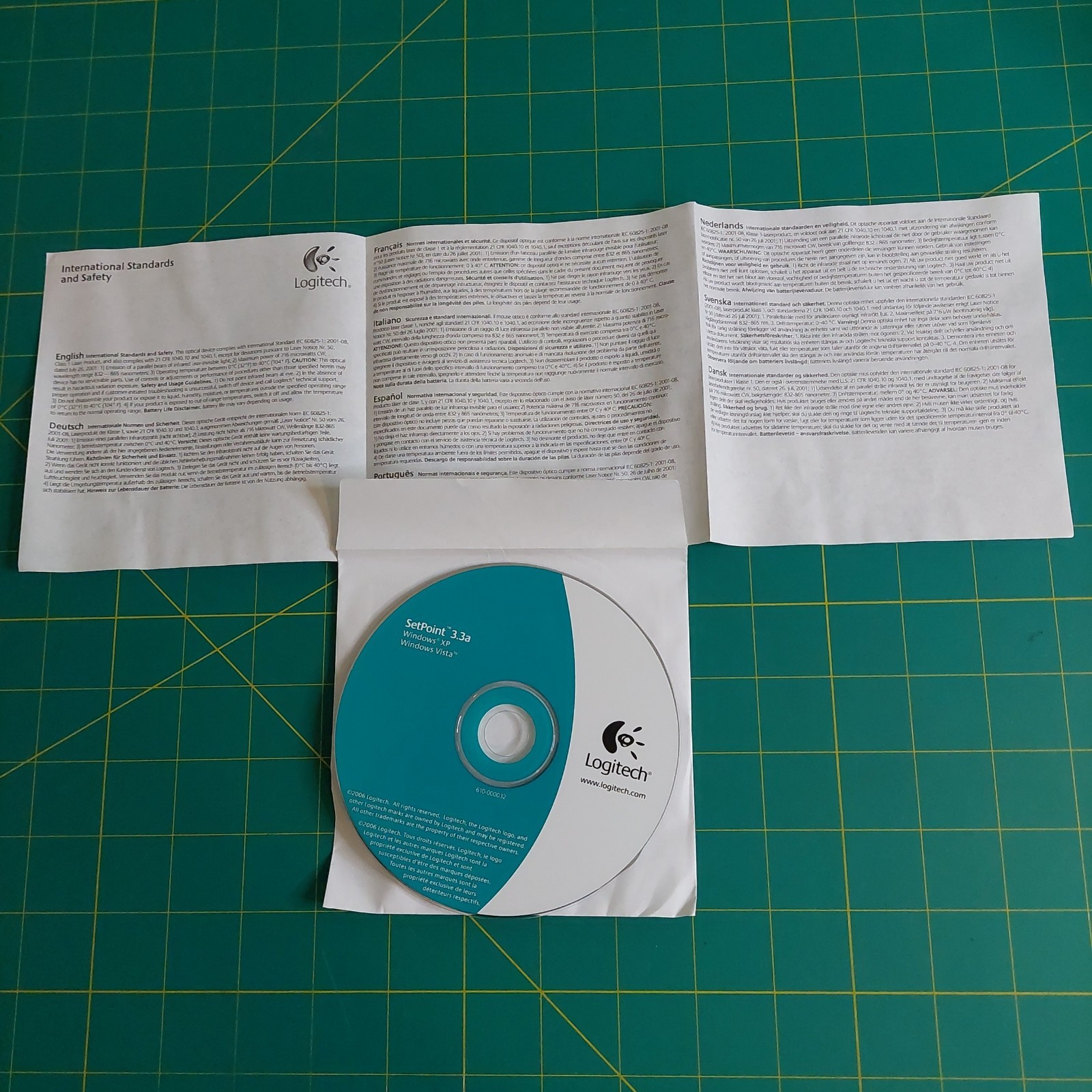 Logitech Setpoint 3.3a CD (XP Vista) New Disc and Pamphlet