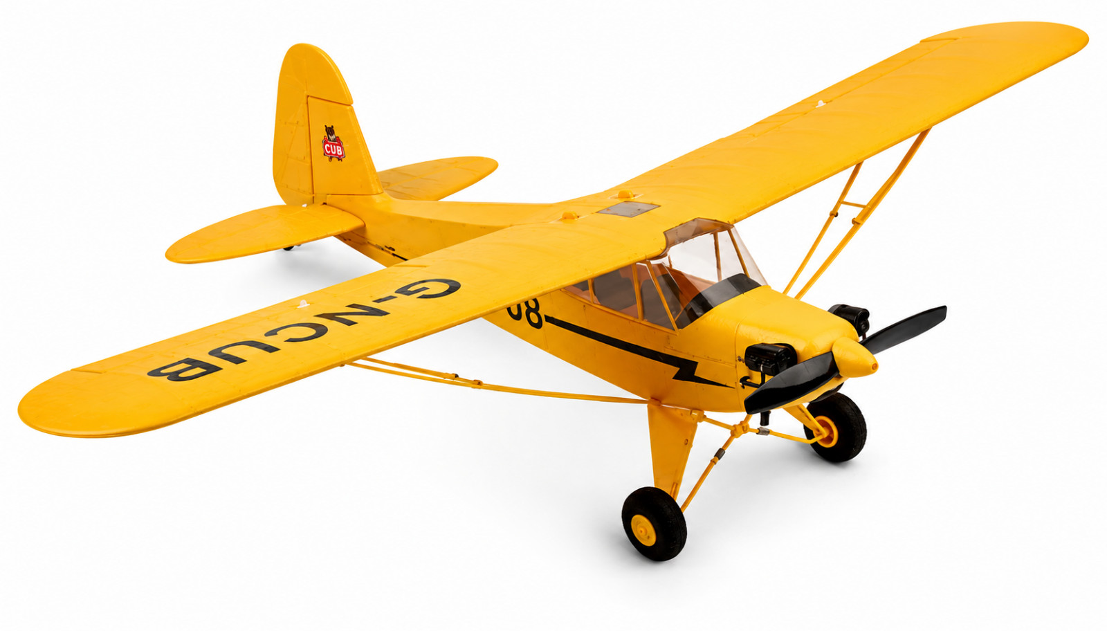 RC Piper J3 CUB Micro RC Airplane W/ Gyro 2.4ghz  RTF 26"