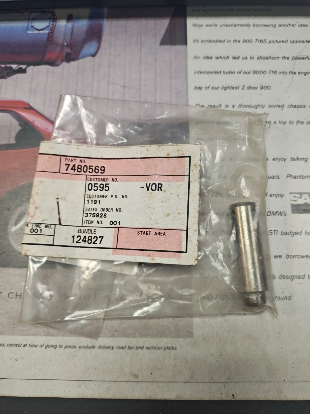 NEW OE Saab 900 9000 2.1  Valve Guide 7480569 Fits  1990 to 1994