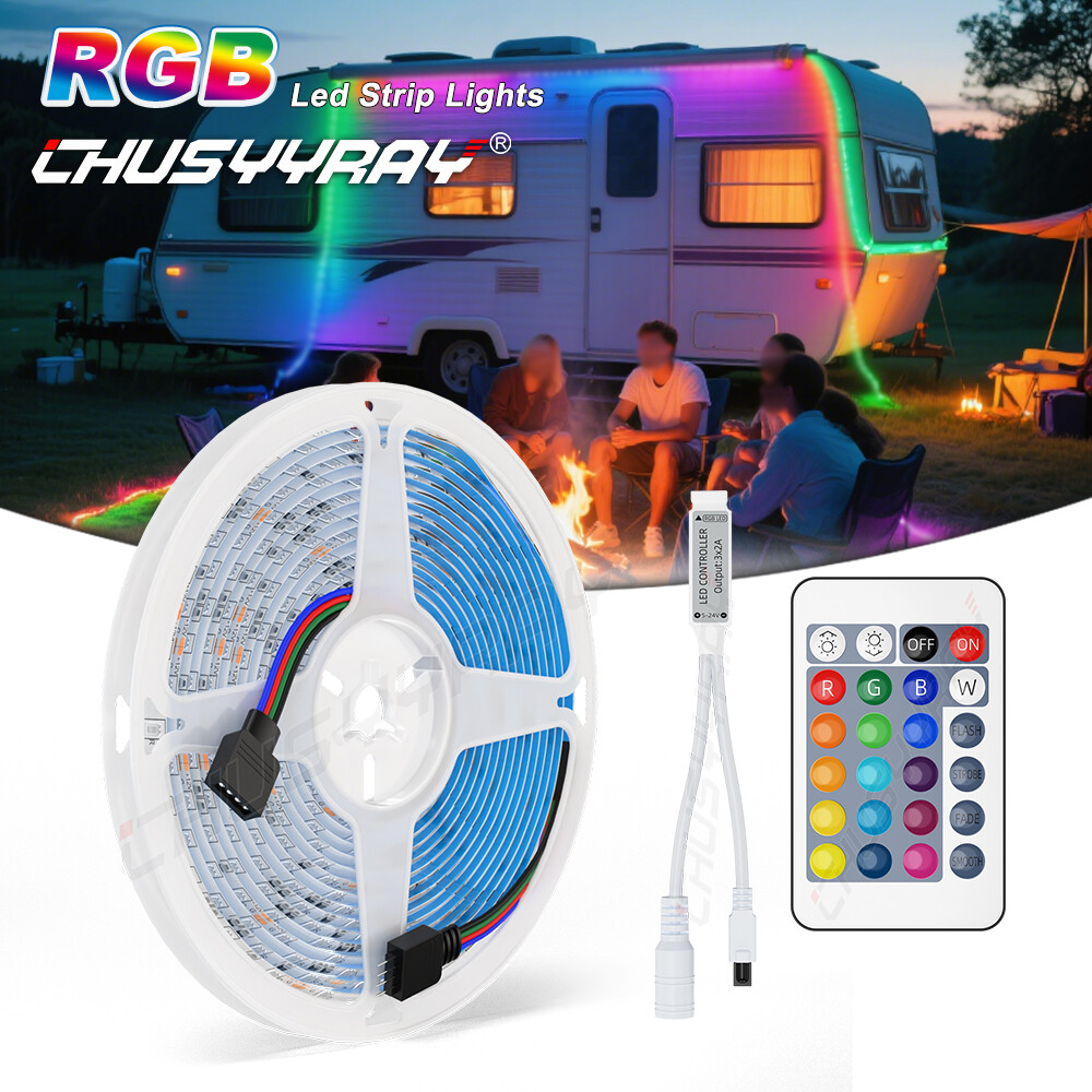 RGB LED Black Light Night Fishing LED Strip UV Ultraviolet boat bass fishing 12V