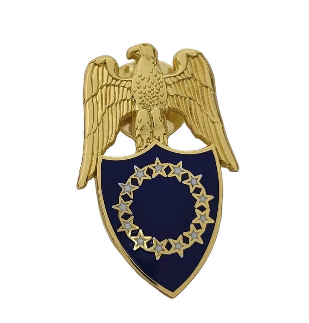 US ARMY PRESIDENT AIDE COLLAR INSIGNIA METAL BADGE DRESS Double clutch pin