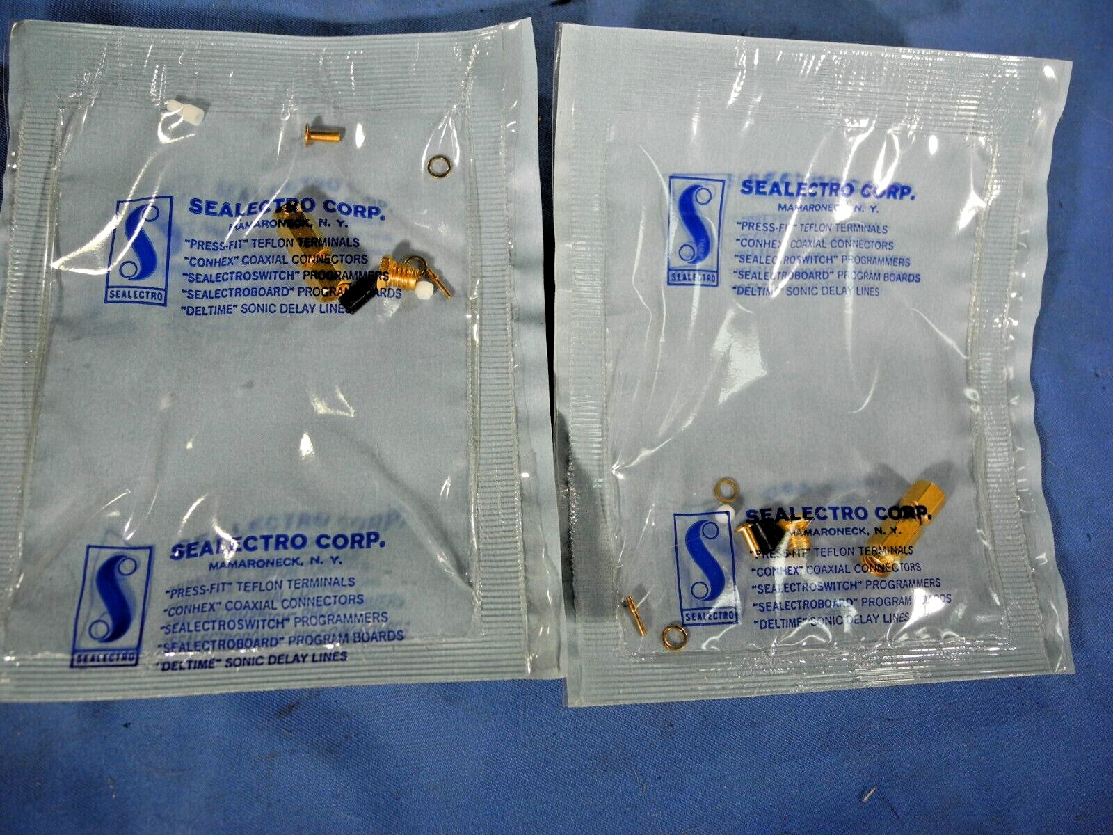 Lot of (2) Selectro 50-007-0000 UG-1465/U SMC to Coax Straight Plug - Gold! New!