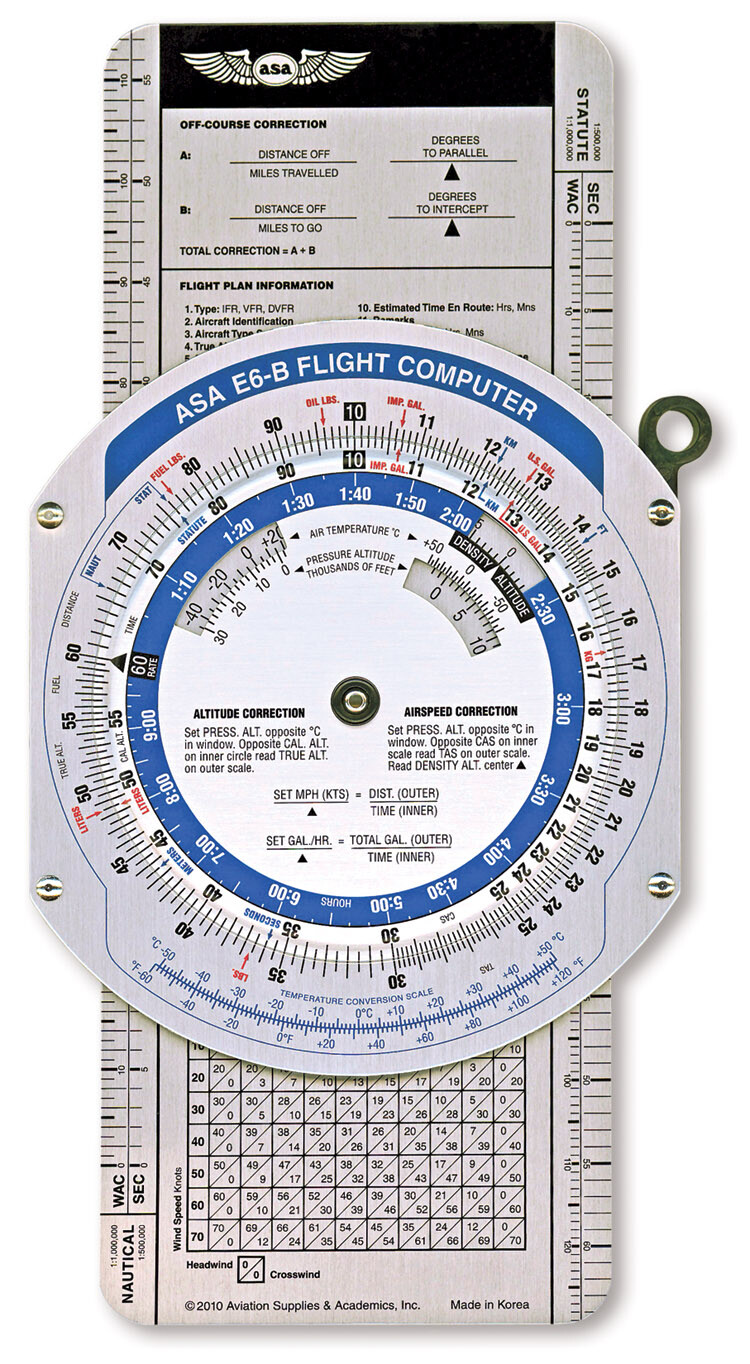 NEW - ASA Color E6-B Flight Computer | Pilot Supplies | ASA-E6B-COLOR