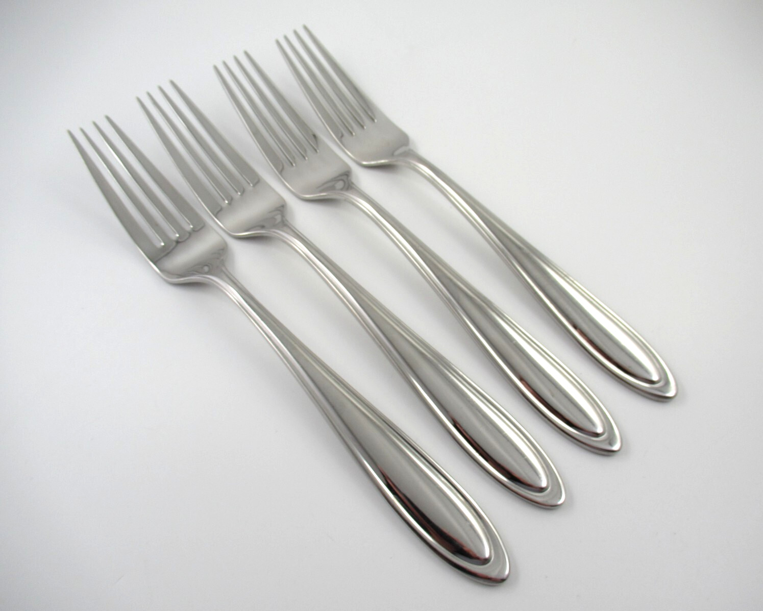 Lenox BARNABY CANTERA 4 Dinner Forks 18/10 Glossy Stainless Steel Flatware