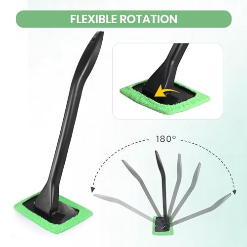 6PCS Windshield Cleaning Tool Car Window Cleaner with 5 Reusable and Green