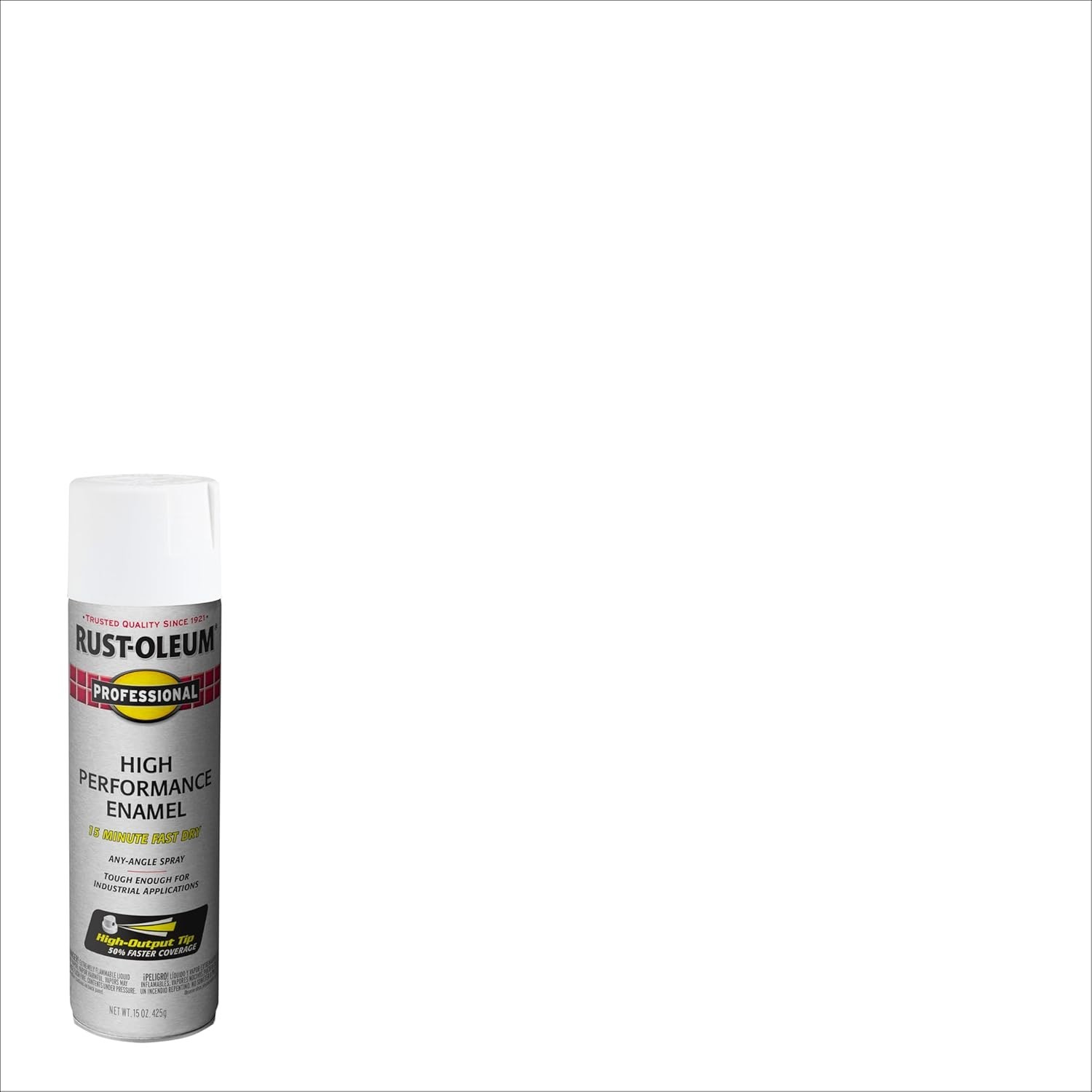 Professional High Performance Enamel Spray Paint Semi-Gloss White 15 oz