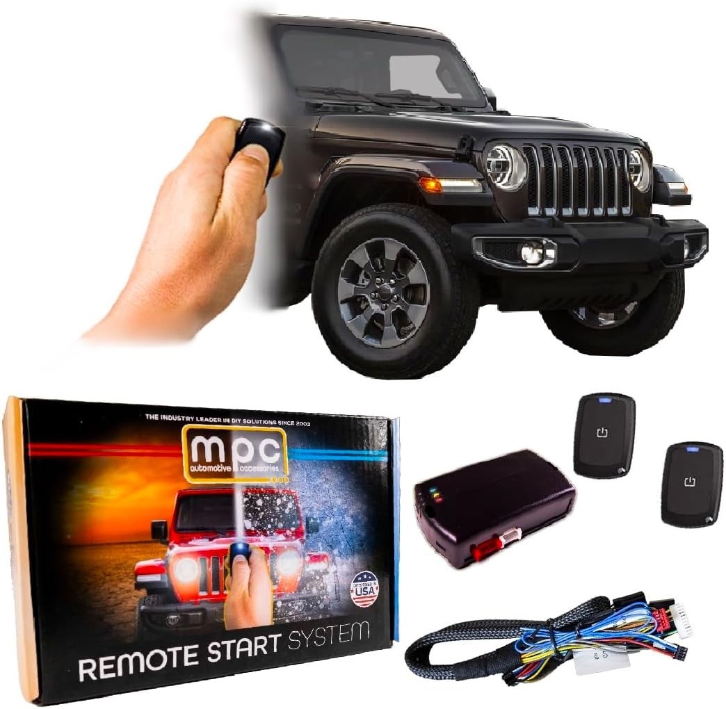 Complete Remote Start System for Jeep Wrangler 2007-2018 - 2,000ft Range, Secure