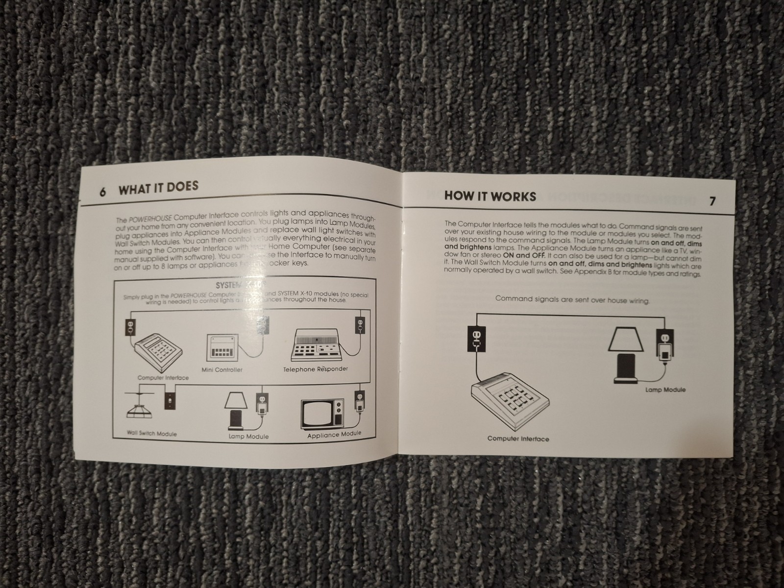 Vintage X-10 PowerHouse CP290 Computer Interface Owner's Manual