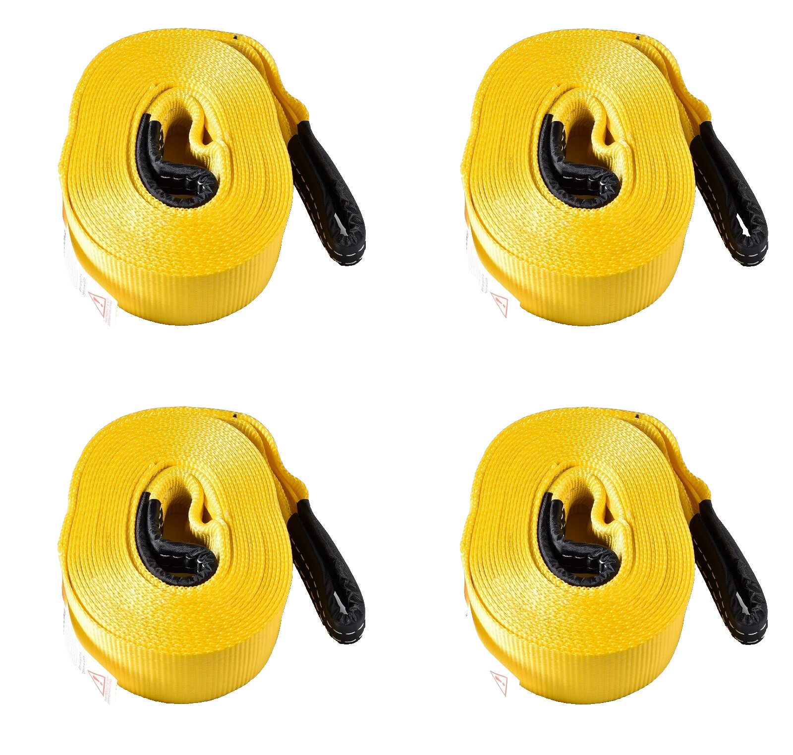 4x Tow Strap 30ft Winch Recovery Tree saver 3x30 3" 20000 lbs 9Ton OffRoad Snow
