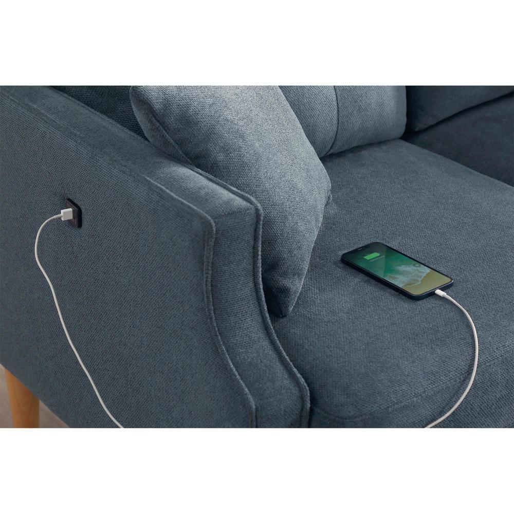 Easy Assembly sofa 3 seater With Waterproof Fabric USB Charge port Furniture