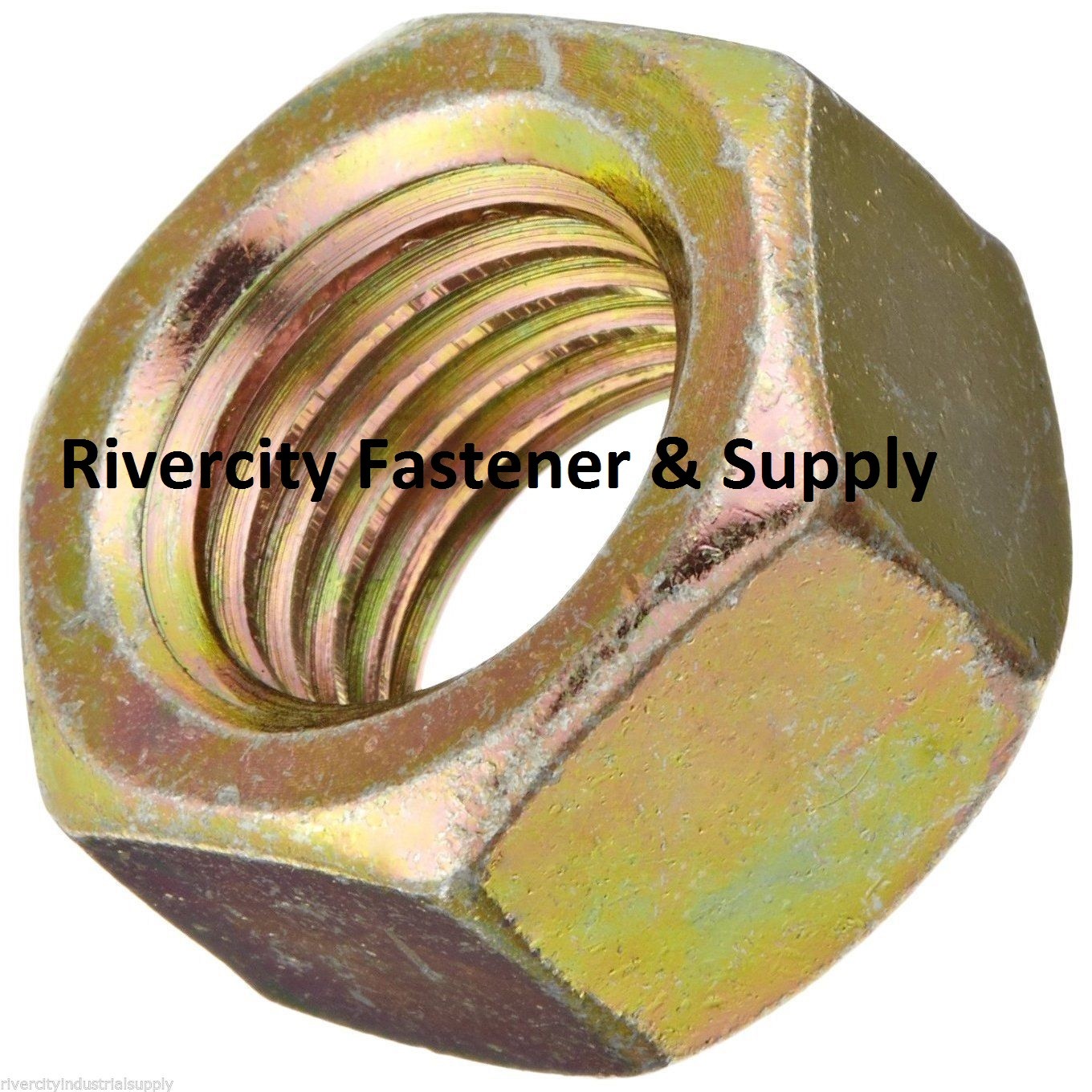 (10) 1-8 Grade 8 Hex Nuts Zinc Plated Coarse Thread 1x8  / 1 Inch