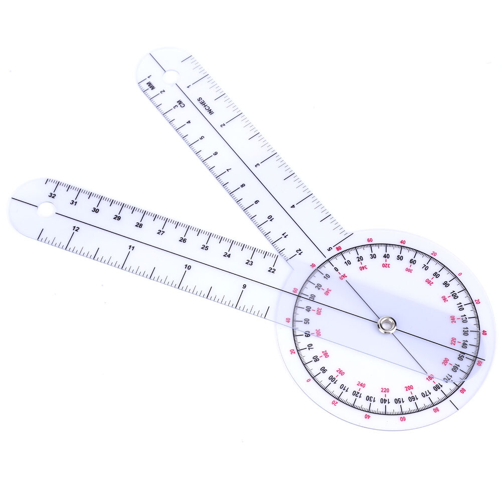 5Pcs 6/8/10inch Protractor Angle Ruler Spinal Goniometer