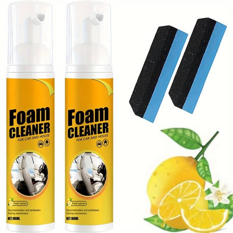 2/4 Pack Multifunctional Foam Cleaner Spray for Car and Home Use 100ml
