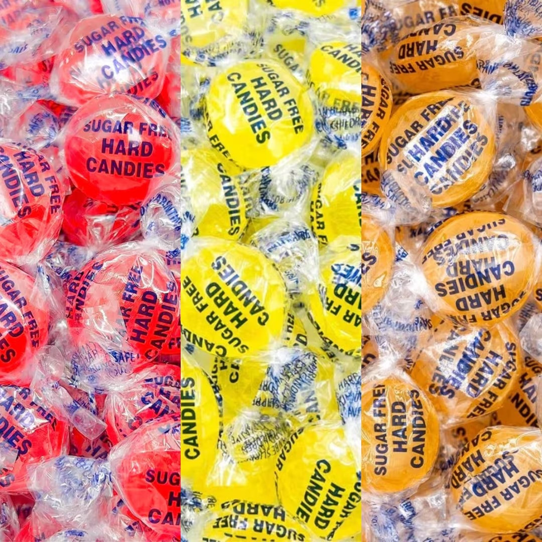 Sugar Free Bulk Candy Mix – Cinnamon Disc, Butterscotch & Lemon Drops (1.5 LB)