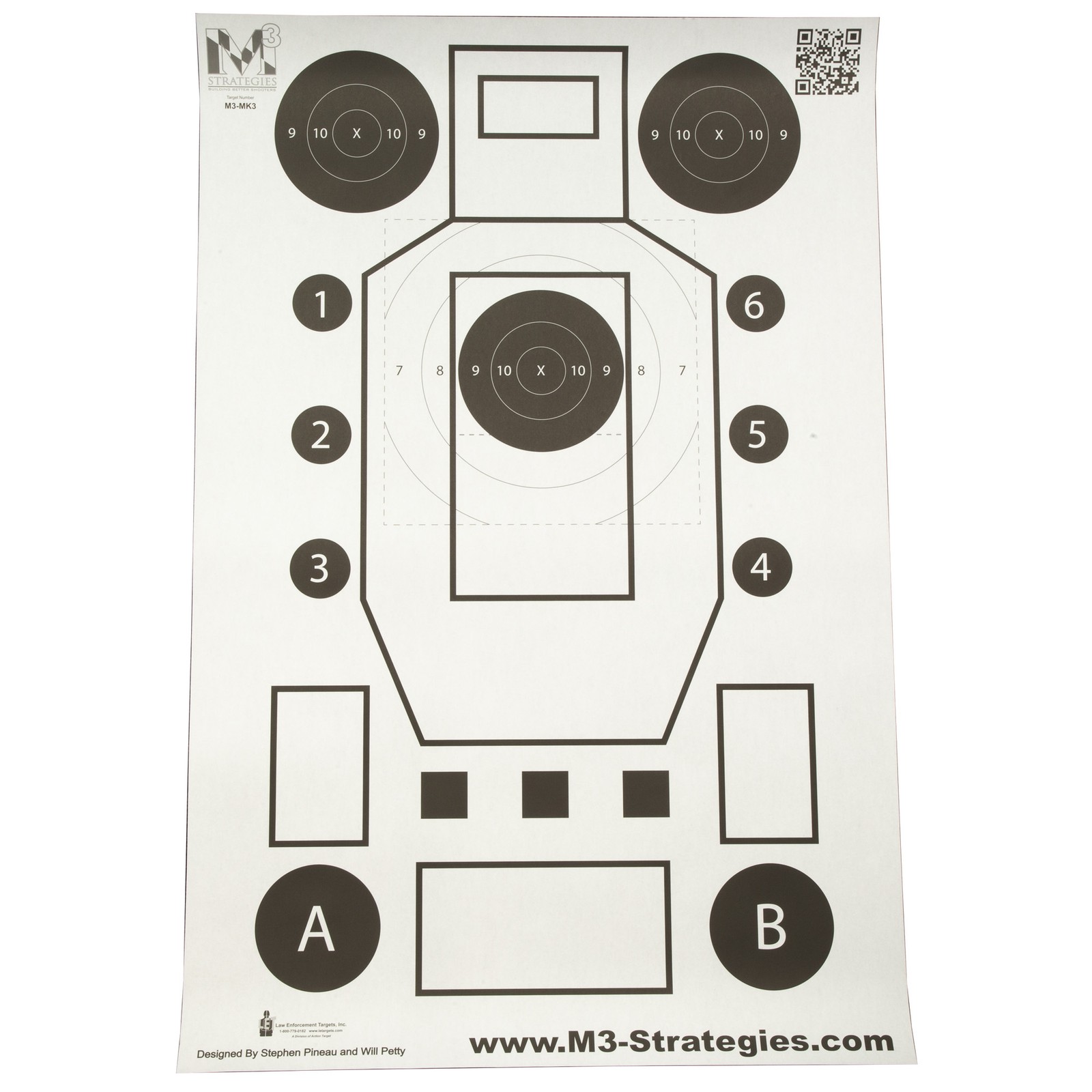 Action Target M3 Strategies Multi Purpose V3 Target 23x35 100 Pack
