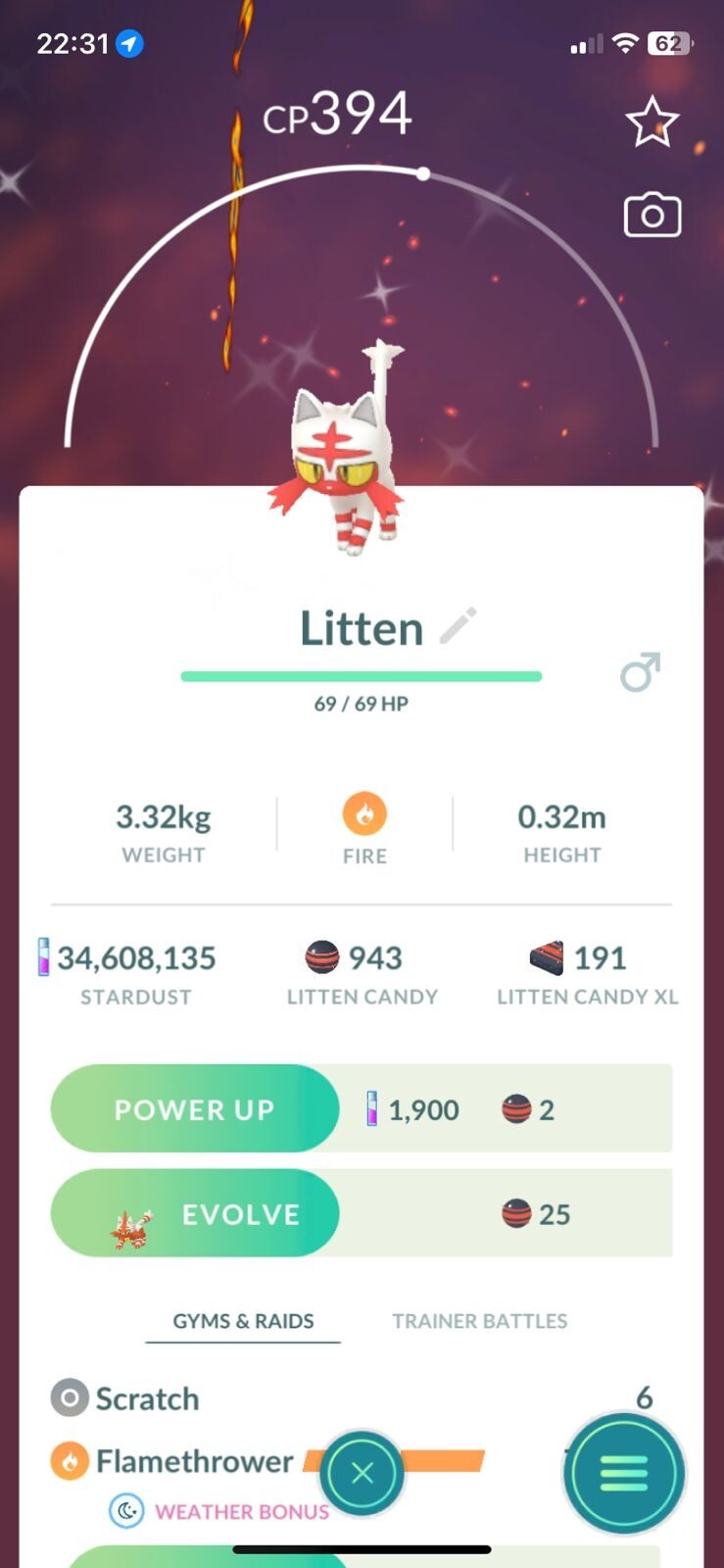 AMAZING!!! ✨ SHINY LITTEN!!! ✨ - PKMN GO!!! - NON REGISTERED!
