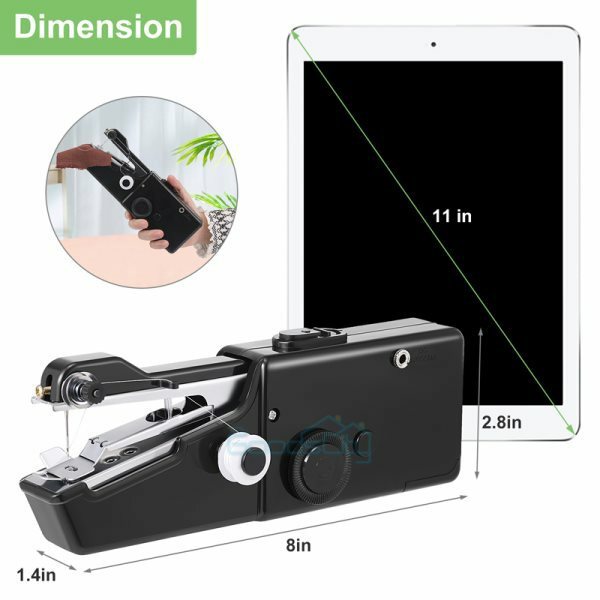 Mini Portable Electric Tailor Stitch Hand-held Sewing Machine +126Pcs Sewing Kit