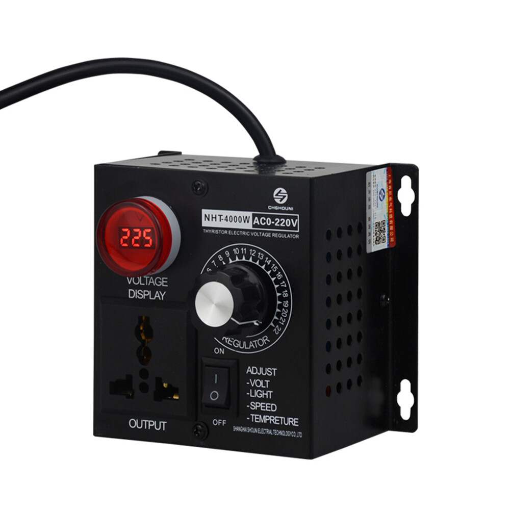 4000W Voltage Regulator Speed Motor Fan Dimmer Variable Controller AC110-220V