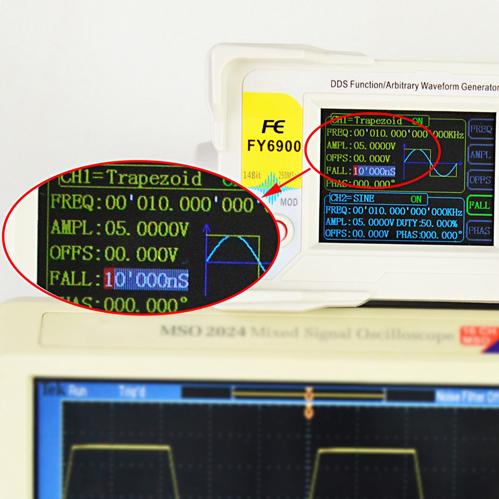 Dual-Channel 60MHz DDS Function Generator 250MSa/s Waveform Pulse Source V1