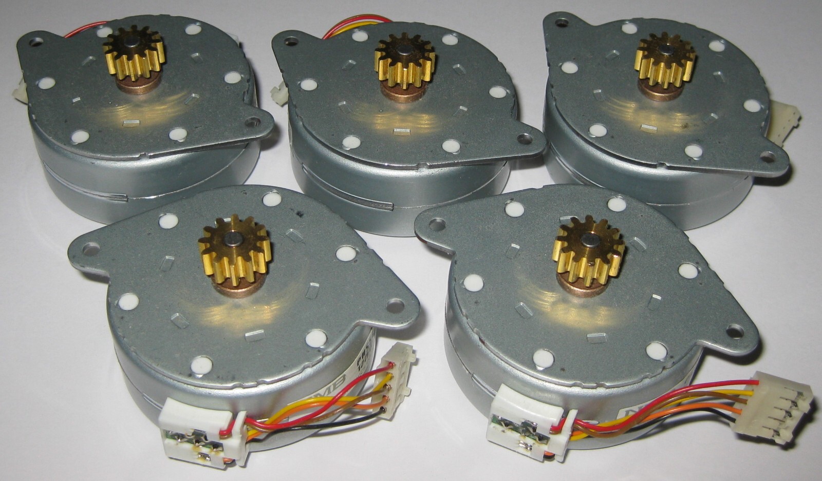 5 X NMB PM Alternator w/ 14mm 12 Tooth Gear – 12 V – 7.5 deg / step – 55mm Dia.
