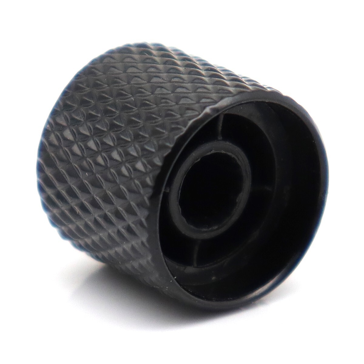 5x Metal Bass Knobs Guitar Knobs 18-spline Pots Push-in Control Knobs Black