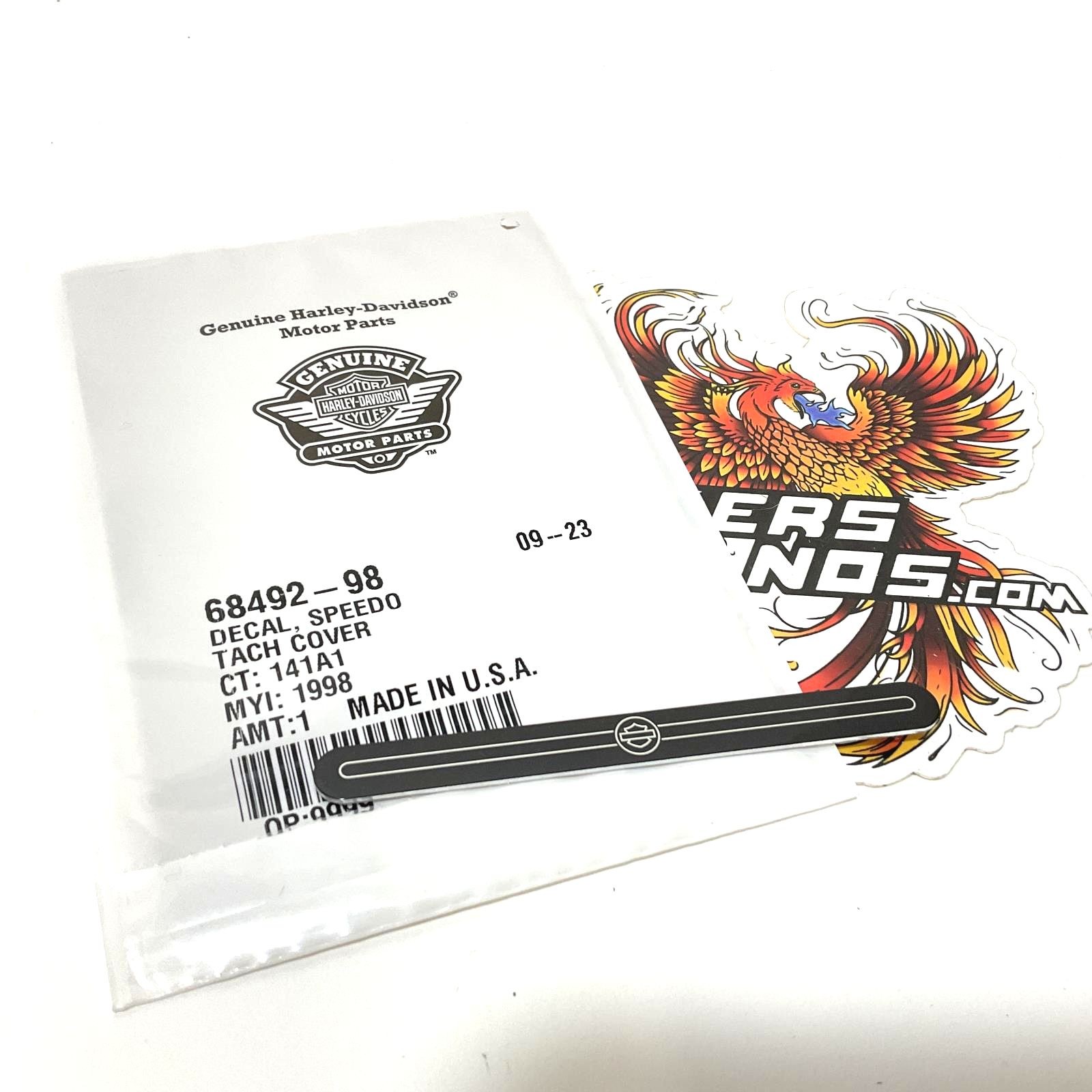 NEW Genuine Harley Road Glide Speedometer Tachometer 3.5" Decal Insert 68492-98