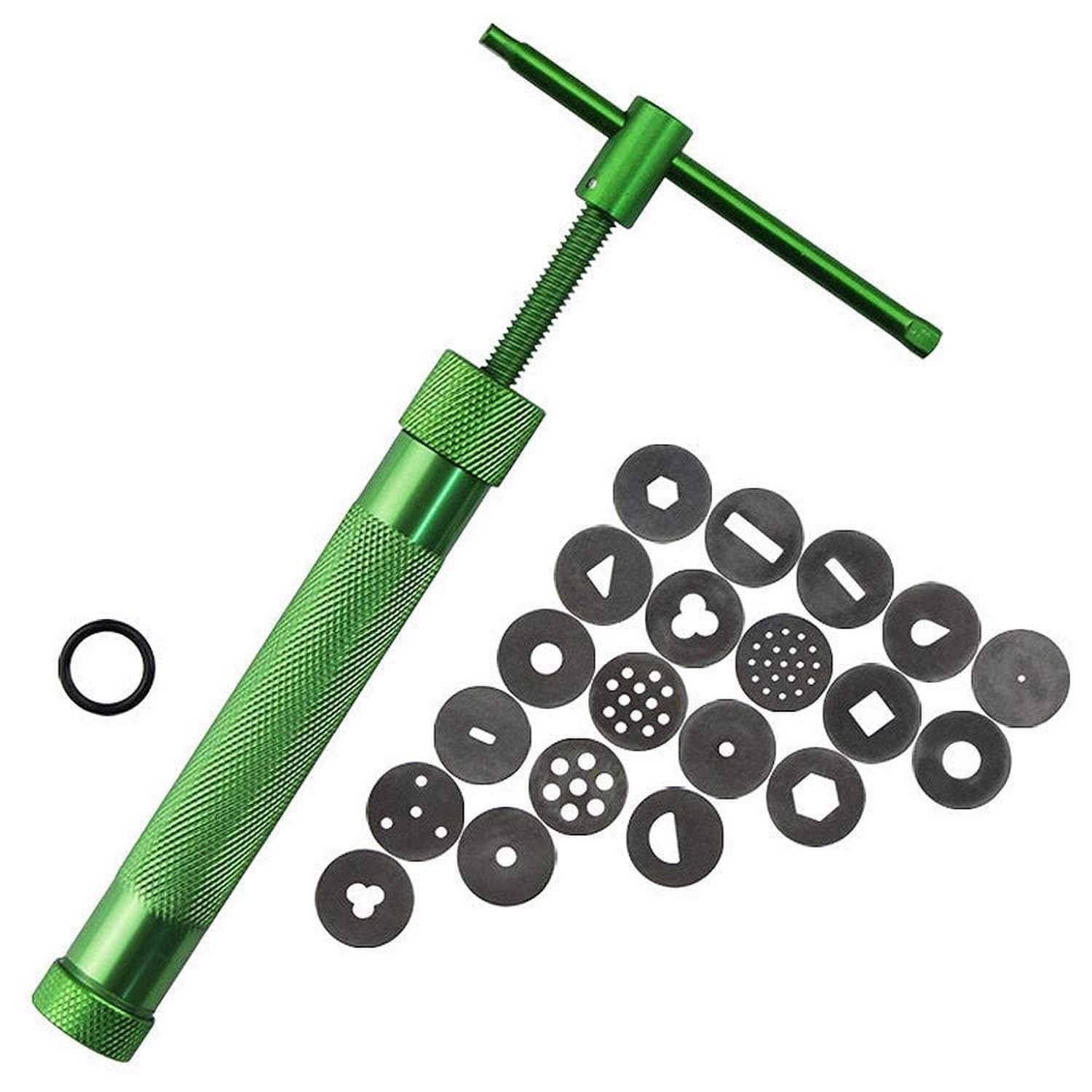 COMIART Clay Extruder Gun with 20 Stainless Steel Discs - Fondant & Sugar Pas...