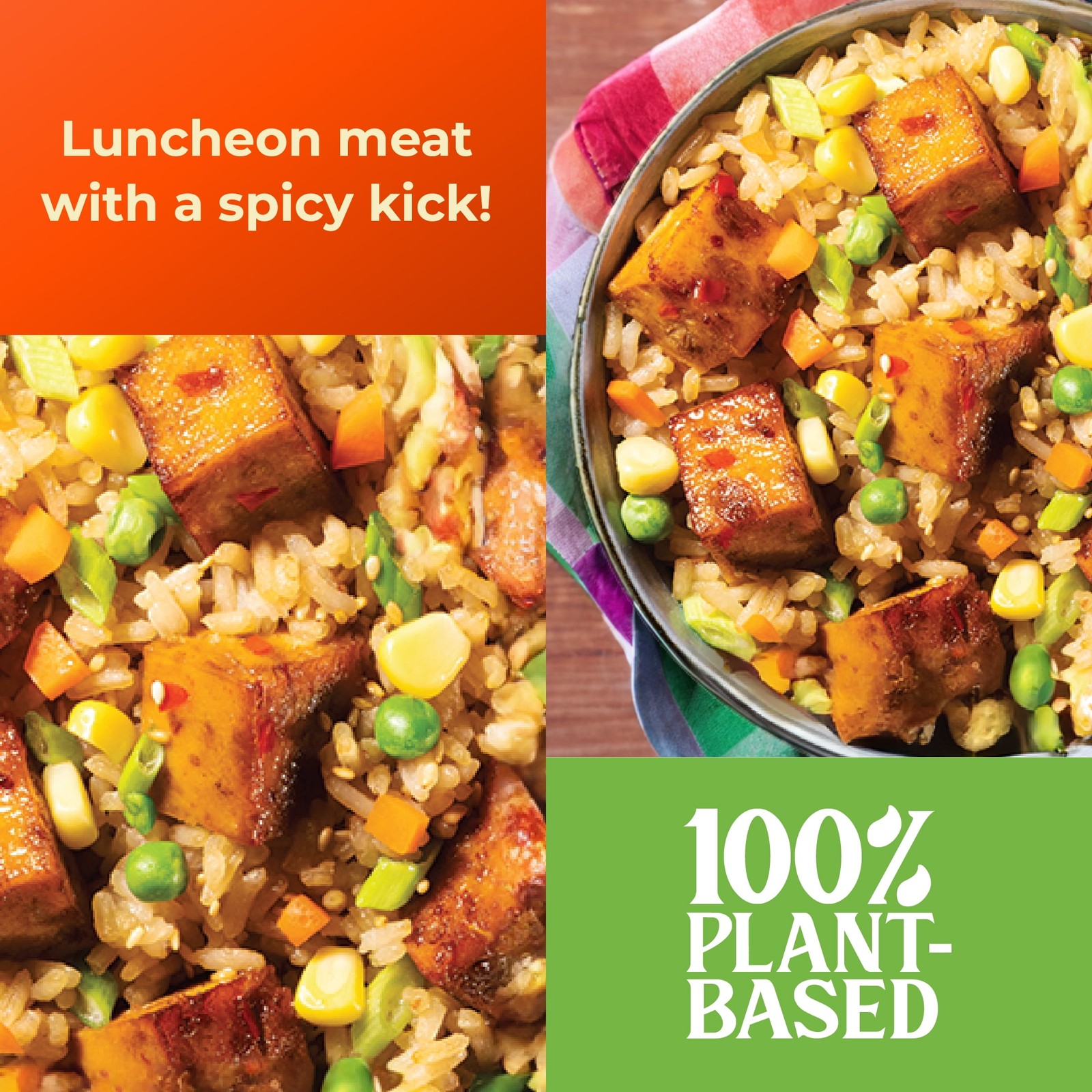 (2 pack) unMEAT Plant-Based Luncheon Meat Hot & Spicy, 11.6oz Can