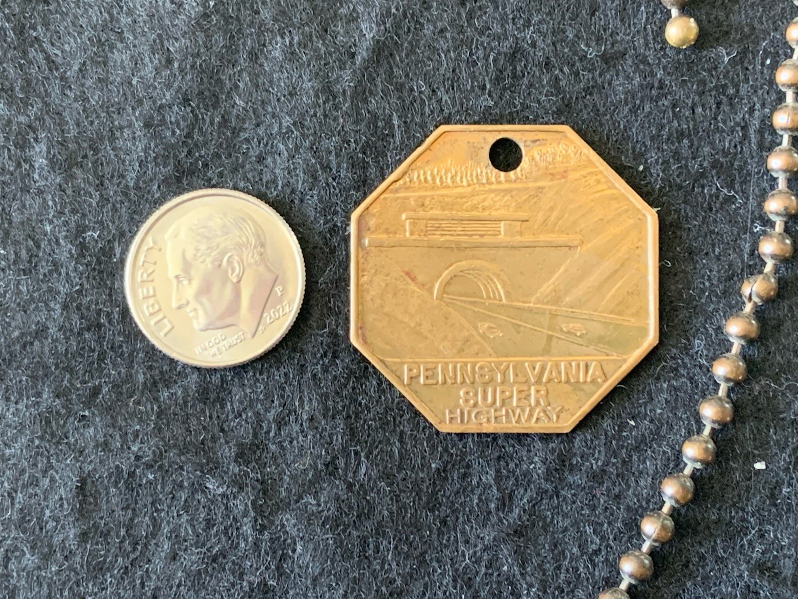 1940-1950’s PENNSYLVANIA TURNPIKE SUPER HIGHWAY COIN SOUVENIR