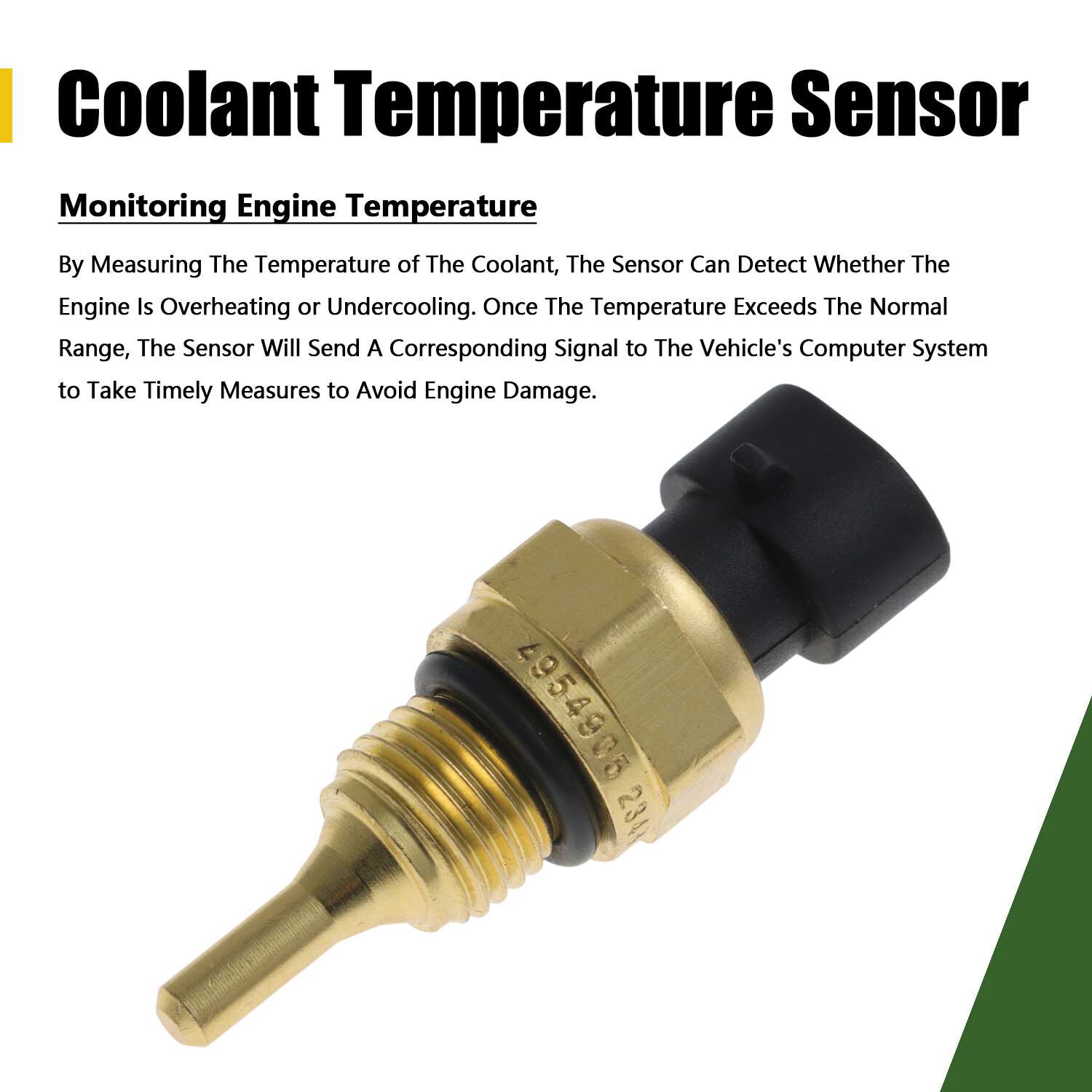 Engine Coolant Temperature Sensor Replace Fit for 1998-2015 Dodge Ram 3500