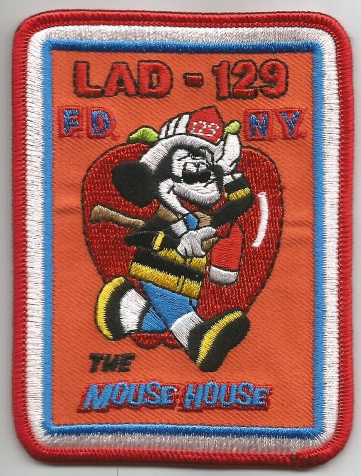 New York City - Ladder - 129 "The Mouse House" (3" x 4") fire patch