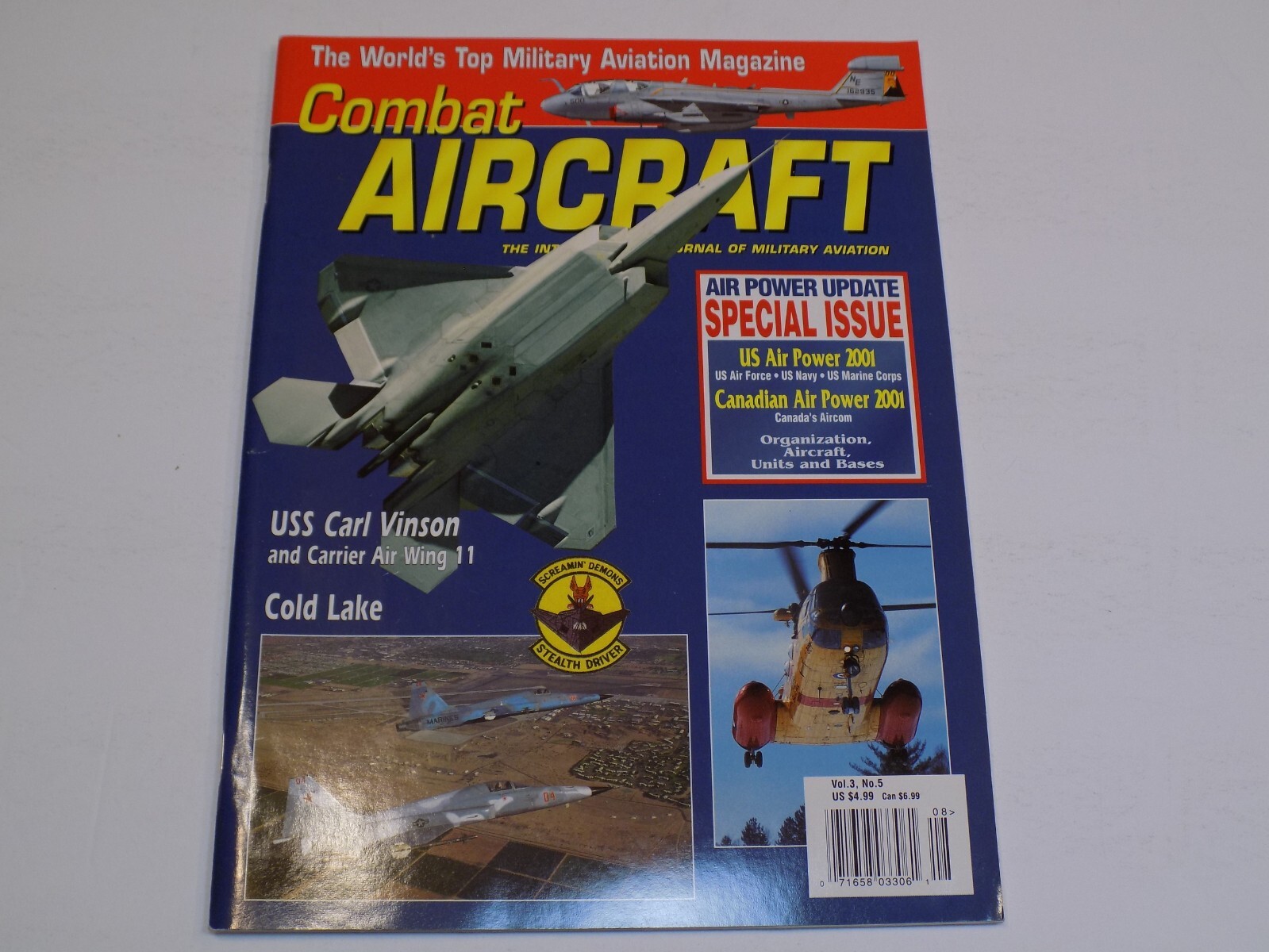 Combat Aircraft Magazine Jul Aug 2001 Canadian Air Power USS Carl Vinson Stealth