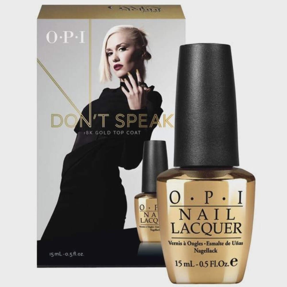 Opi Nail Lacquer Don't Speak 18K Gold Top Coat - 0.5 fl oz HRF19