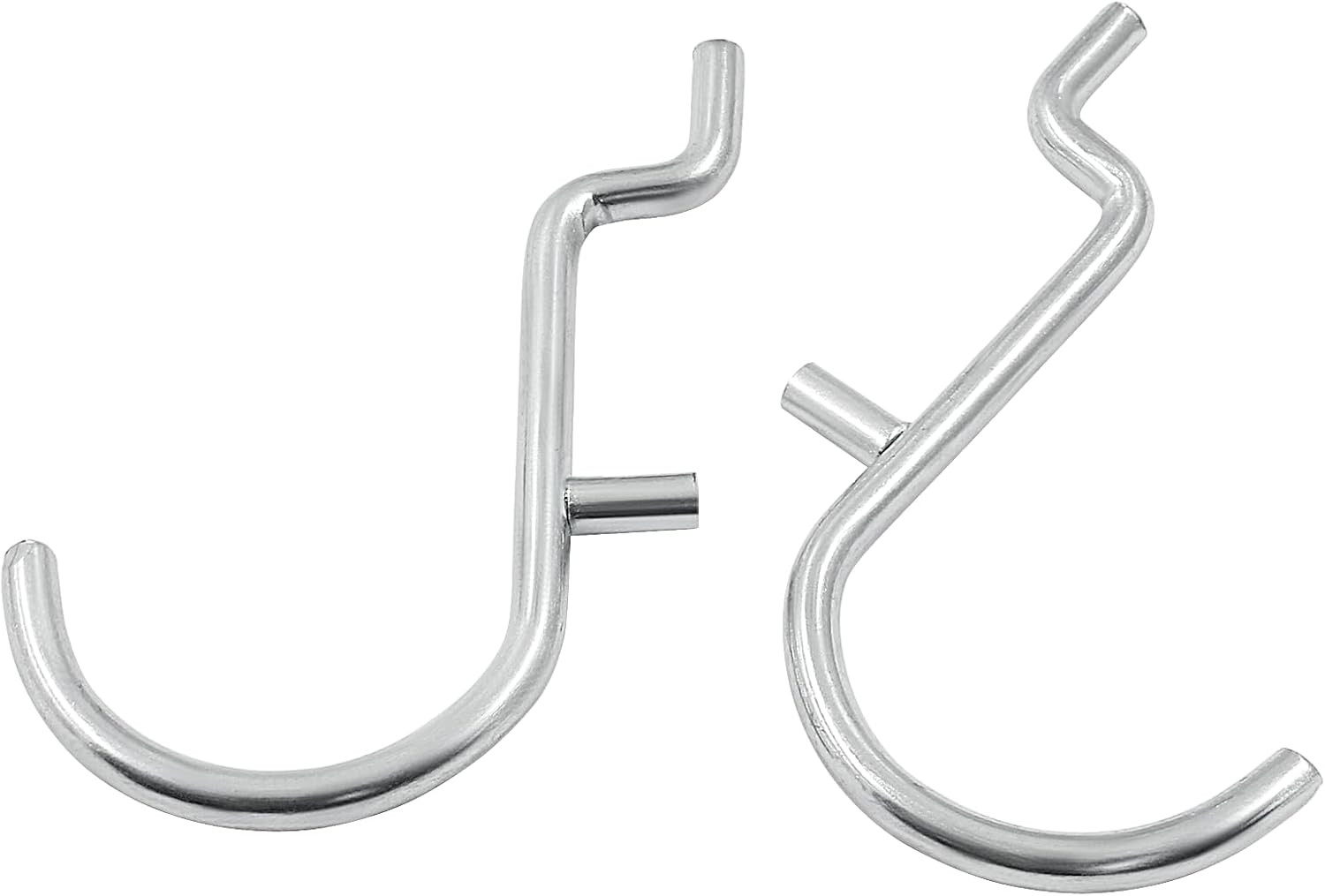 60Pcs Metal Pegboard J Hooks, 1/4" Pegboard Wall Display Assortment Peg Board St
