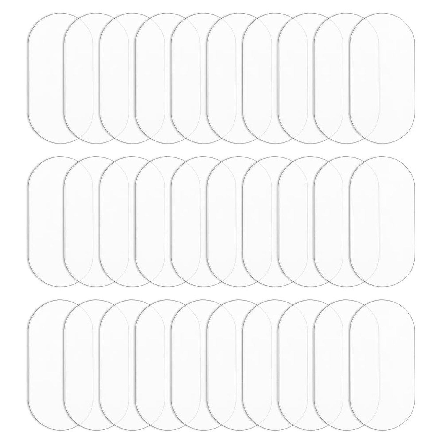 FINGERINSPIRE 30 Pcs Clear Miniature Bases 25x50mm Oval Acrylic Action Figure...