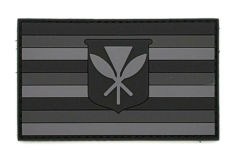 Subdued KANAKA MAOLI Flag Tactical Morale Patch PVC Hook HAWAIIAN KINGDOM Hawaii